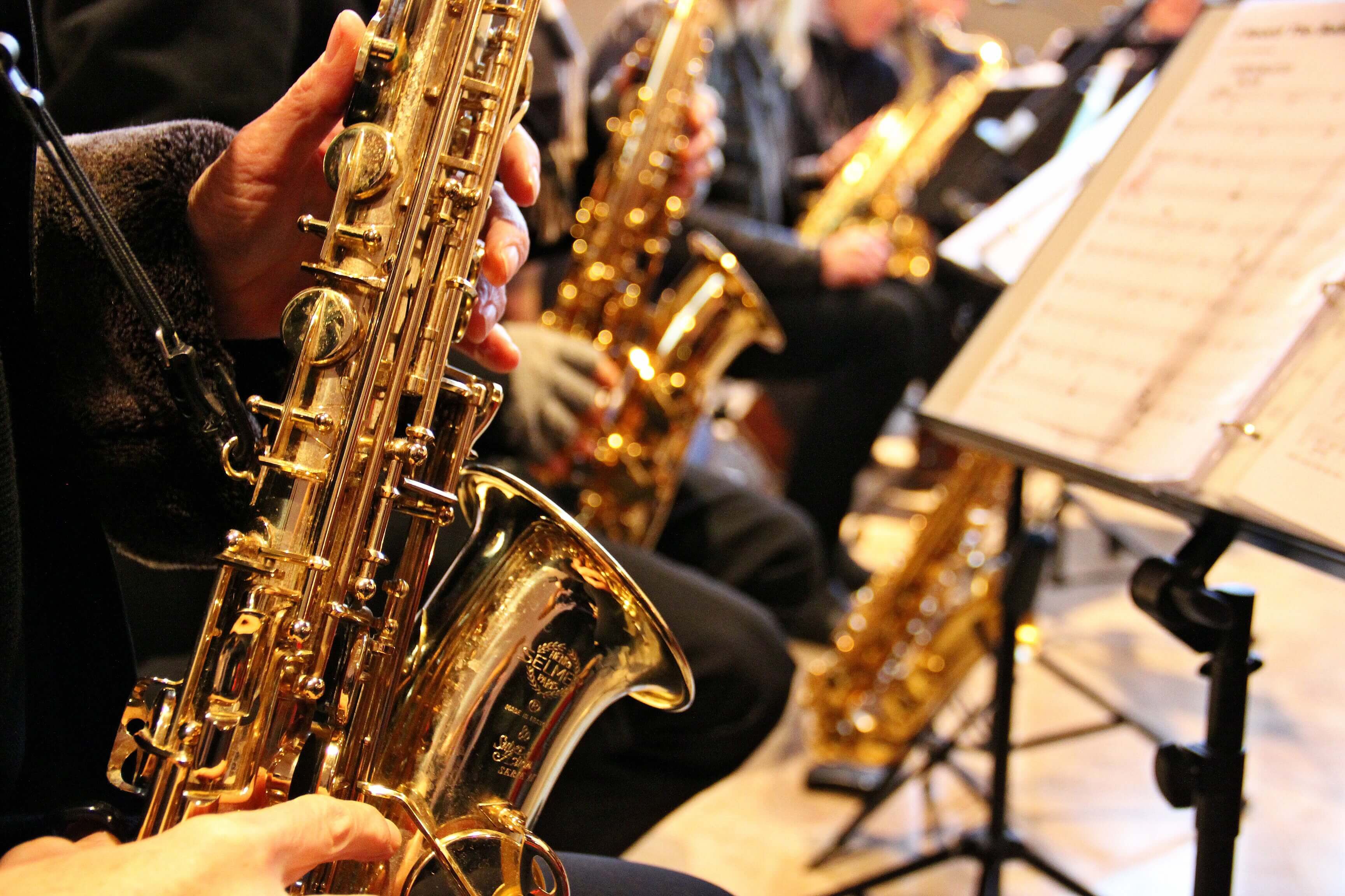 Saxophon-Register der Blue Bird Big Band