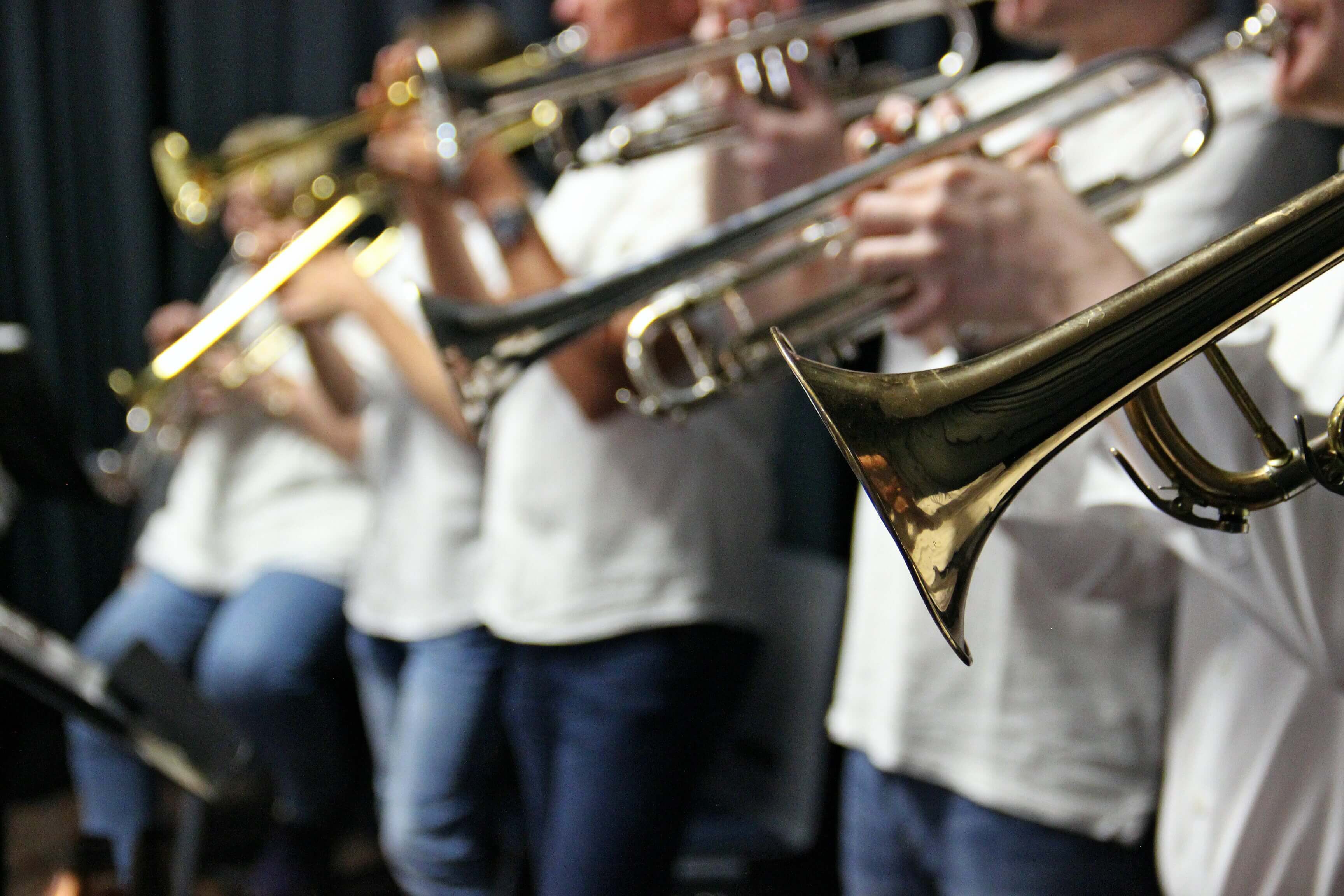 Trompeten-Register der Blue Bird Big Band
